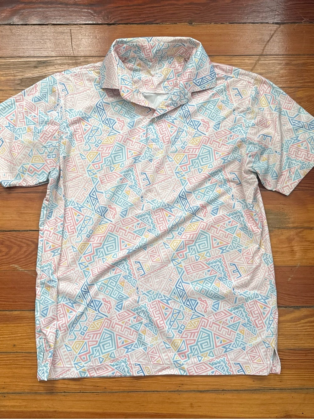 Rhoback Performance Polo Shirt Men’s Medium Geometric